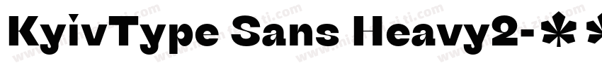 KyivType Sans Heavy2字体转换